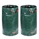 thumbnail image 1 of Jardín Bolsa 32 Galones Grande Hoja Residuos Jardinería Contenedor Reutilizable Soporte para Césped Patio Piscina Paquete de 2, 1 of 5