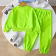 thumbnail image 6 of KEXE Little Girls Bow Sweatshirt Set Long‑Sleeve Loose Pullover Top Elastic Waist Jogger Trousers, 6 of 9