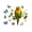 B, variant on KGJQ 2Pcs Forest Style Static Window Clings, Colorful Bird Butterfly Branch Wall Stickers, Waterproof Removable Glass Decals for Bedroom Living Room Indoor Outdoor Decor