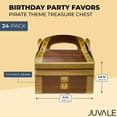thumbnail image 4 of BLUE PANDA Pirate Party Favors Treasure Chests - 24-Pack Paper, 6 x 3.3 x 3.6 In, Brown - Easy Fold-Flat Assembly & Classroom Prize Box, 4 of 9