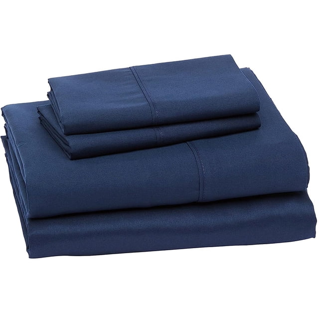 Juego de Sabanas 100% Algodón Cálidas y Transpirables King Size Azul Navy Kyuden Home