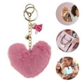 thumbnail image 3 of Unique Bargains 1 Pc Fashion Tassel Heart Handbag Charm Bag Accessories Rose Red, 3 of 5