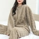 thumbnail image 5 of Conjunto de pijama de franela de invierno para mujer, pijamas de lana, ropa de dormir para el hogar, traje femenino de terciopelo grueso y cálido, sudadera de otoño, pijama para mujer, 5 of 5