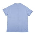 thumbnail image 4 of LIIPEE Men Shirts Casual Solid Color Short Sleeve Stand Neck Business Shirt Male Regular Fit Lightweight Fashion Tops Comfortable Breathable Soft Daily Shirts,Light Blue,L, 4 of 7