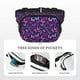 thumbnail image 5 of Fotbe Bright Purple Butterflies Cangurera Cuadrada con Estampado de Doble Capa, Bolsa de Cintura Ajustable Mini para Hombres y Mujeres, 5 of 9