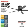 thumbnail image 3 of Honeywell Graceshire 52” Ceiling Fan with LED Light and Remote, Matte Black, 3 of 12