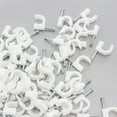 thumbnail image 2 of 500 Round 3/8 Inches (10 mm) Cable Wire Clips Cable Management Cord Tie Holder Coaxial Nail in Clamps Tacks, 2 of 5