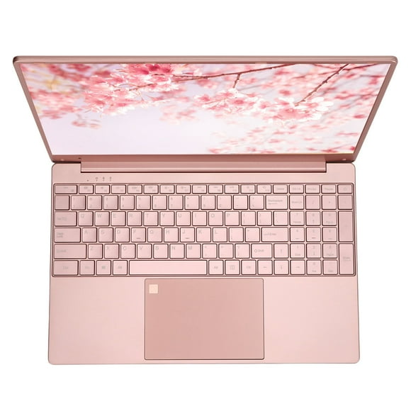 Mini Laptop, 15.6in Laptop for Window11 100-240V 2K Resolution IPS Display with Fingerprint Keypad for Student 12G 256G US Plug