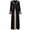 Black, variant on Elegant Printed Muslim Dress Abayas Dubai Turkey Islam Clothing Kaftan O-Neck Patchwork Robe with Buttons for Women