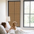 thumbnail image 3 of Vintage Rattan Window Privacy Film, Minimalist Abstract Wicker Texture Brown Static Cling UV Sun Blocking Tint Film Heat Control Windows Films for Bedroom Bathroom, Window Stickers 29.5"x78.7", 3 of 8