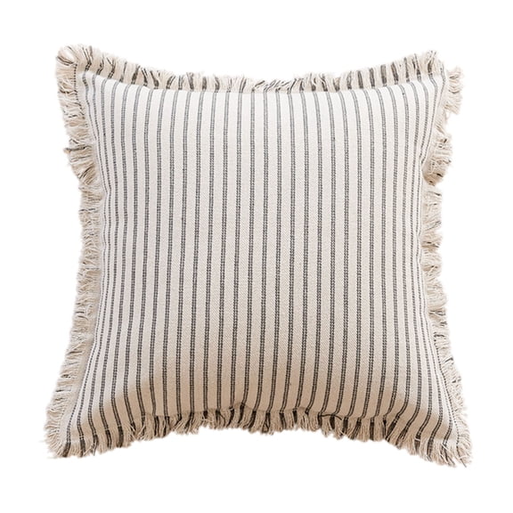 VALSEEL Wind Stripe Tassel Throw Pillow Cover Sofa Throw Pillow Cover Living Room Cushion Throw Pillow Cover Linen Pillowcase