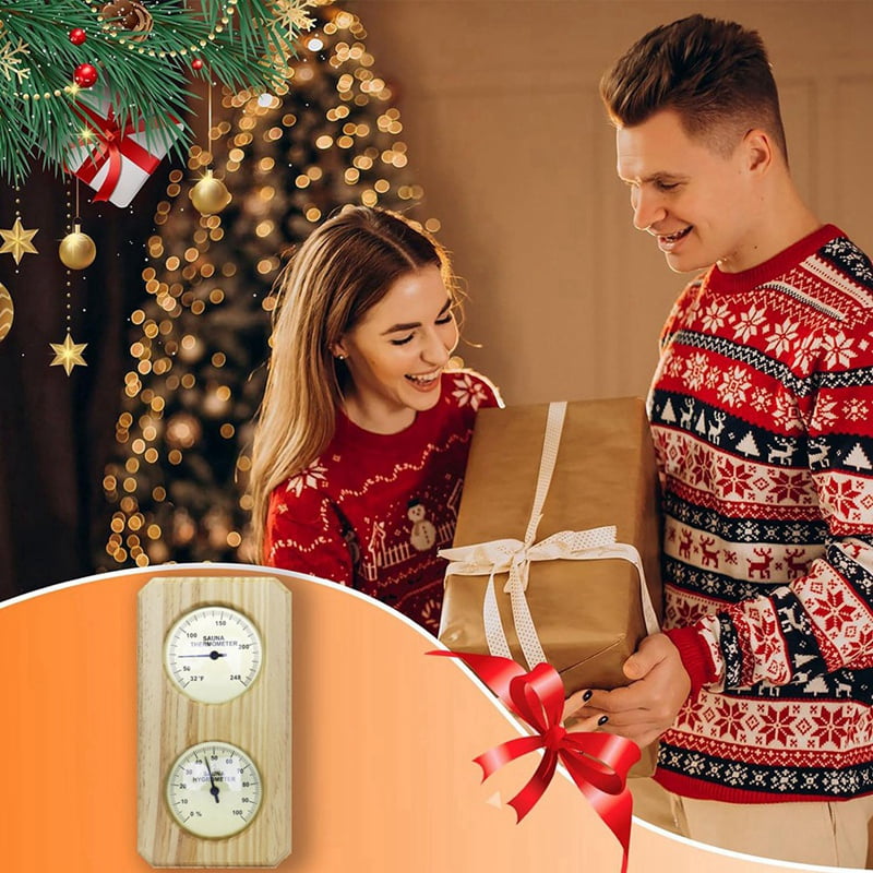 Sauna Thermometer Fahrenheit Hygrometer Gauge 2In1 Indoor Home Sauna Thermostat,Sauna for Traditional Sauna,