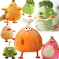thumbnail image 2 of New Chicken&Leg Chicken Soft Gingerbread Chicken Dolls Decor Cartoon Simulation Fruit Animals Stuffed Toy Pillow Birthday Gifts, 2 of 10