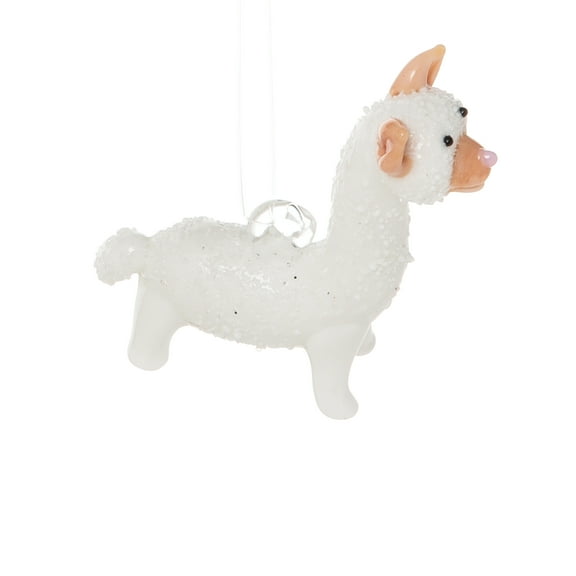 Llama Art Glass Ornament