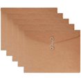 thumbnail image 1 of Kraft String Envelope File Folder Project Pockets File Jacket Document Organizer Flat-no Expansion A4 Letter Si, 1 of 5