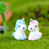 MageCrux 1Pair Cartoon Unicorn Miniature Figurine Fairy Garden Dollhouse Decor Micro Landscape