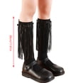 thumbnail image 3 of Little Girl Kneehigh Socks Kids Sequined Fringed Trim Socks Soft Stretchy Socks Spring Breathable Cotton Socks, 3 of 9