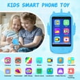 thumbnail image 2 of TOPCHANCES Kids Toys Phones, Toddlers Smart Cell Phone with 19 Educational Games, Camera, MP3 Music Player, Phone Calls, Xmas Birthday Gifts Electronic Learning Toy for Boys Girls Age 3+ ( Blue ), 2 of 9