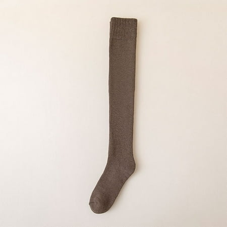 

ALSLIAO Womens Cotton Knee Long Students Socks Fashion Japanese Style Girls Stockings Coffee