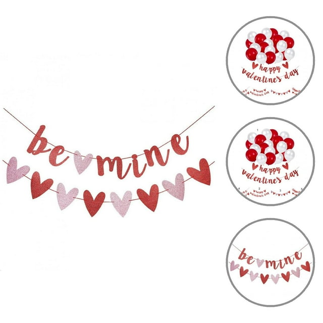 Valentine's Day Balloons Elastic Romantic Wide Application Paper Latex Valentines Balloons Banners for Party
