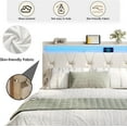 thumbnail image 5 of VEANERWOOD Full Size Lift Up Bed Frame with Storage Headboard, Upholstered Platform Bed with Charging Station, LED Lights, No Box Spring Needed, 5 of 9