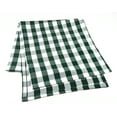 thumbnail image 3 of Aiking Home 14"x62" Picnic Check Dinner Table Runner, Polyester, Machine Washable, Single Ply, (Pack of 1) Hunter Green/White, 3 of 5