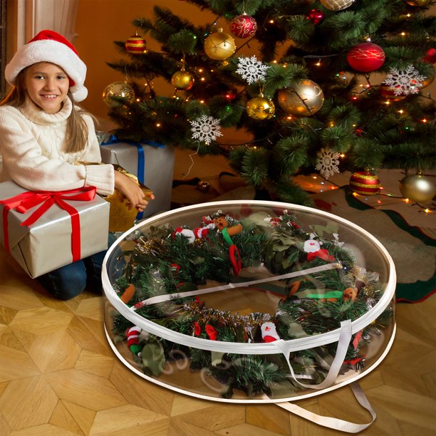 WeGuard Christmas Wreath Storage Bag 30" Holds Multi Wreaths and Decor