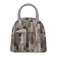 thumbnail image 1 of Balery Wooden Texture Bolsa de Almuerzo para Mujeres, Caja de Almuerzo, Bolsa de Almuerzo Pequeña Impermeable, Tote de Almuerzo Reutilizable con Gran Capacidad, 1 of 6