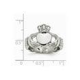 thumbnail image 7 of Stainless Steel Polished Braided Claddagh Ring Size: 5; for Adults and Teens; for Women and Men, 7 of 7