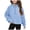 Light Blue, variant on Girls Half Zip Sweatshirt Long Sleeve Pullover Crop Tops Kids Lightweight Fleece Fashion Winter Clothes Light Pink,Size 4-5 Years