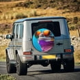 thumbnail image 5 of Goofa Lizard With Sunglasses Colorful Pattern Universal Tire Cover for Jeep, SUV, Truck, and Trailer – Waterproof, UV-Resistant,Easy to Install, Fits 14"-17" Tires-16 inch, 5 of 6