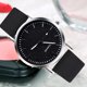 thumbnail image 5 of Relojes casuales de cuarzo para mujer Reloj de pulsera con esfera redonda de cuero minimalista (negro) Tmvgtek Para estrenar, 5 of 6