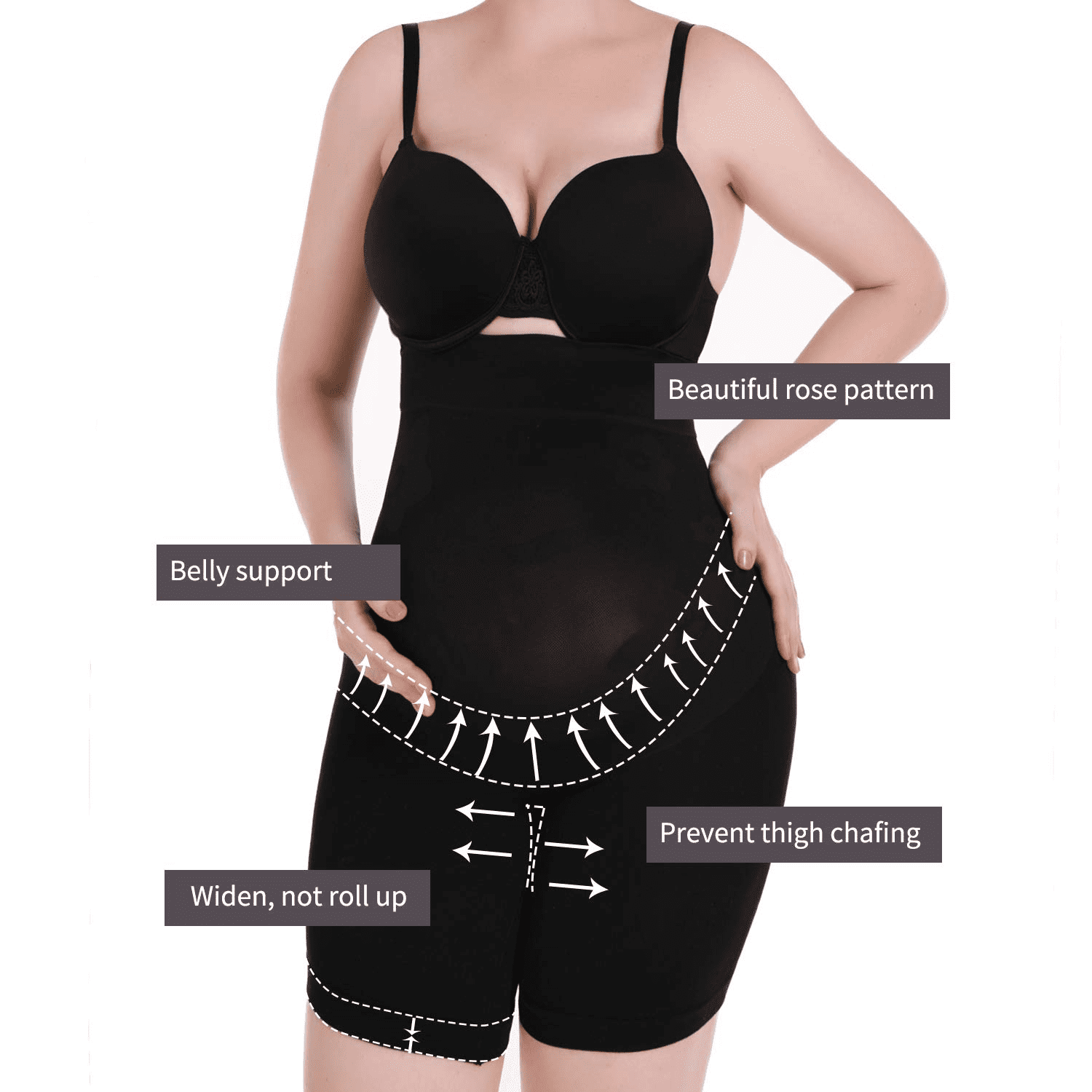 Maternity Shapewear for Dresses Women's Soft and Seamless Pregnancy  Underwear Prevent Chaffing 