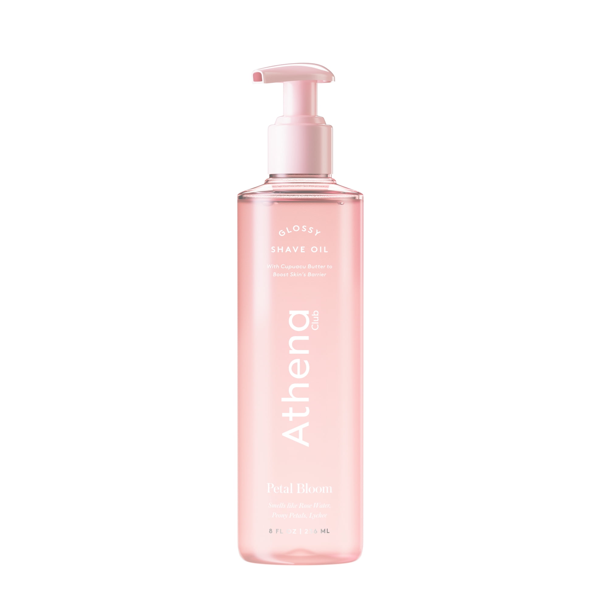 Athena Club Glossy Shave Oil for Women - Shaving Oil, All Skin Types 8 Fl Oz, Petal Bloom