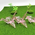 thumbnail image 4 of Miangastore 2Pcs Simulated Origami Crane Model Decoration Desktop Acrylic Made Ornament Kids Birthday Gift, 4 of 8