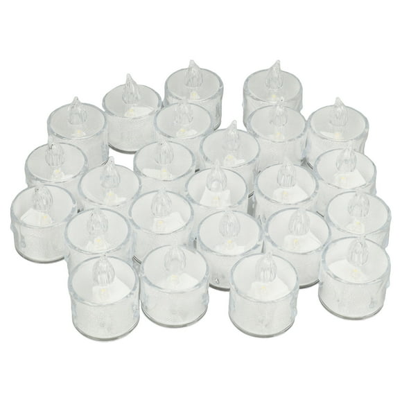 24pcs Flameless LED Tea Light Simulation Flame Romantic Ambiance Battery Powered Tea Lights Fake Tealight Candles