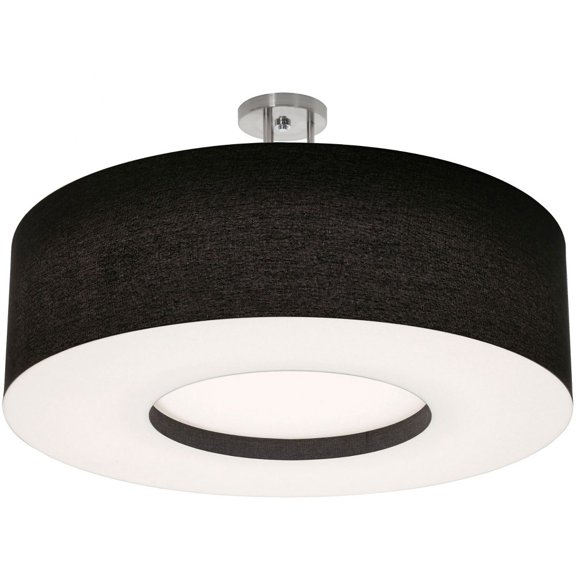 MCF3044L5AJUD-BKSF AFX Montclair - Drum Semi-Flush Mount In Modern Style-14.75 Inches Tall and 30 Inches Wide-Satin Nickel Finish-LED Lamping Type