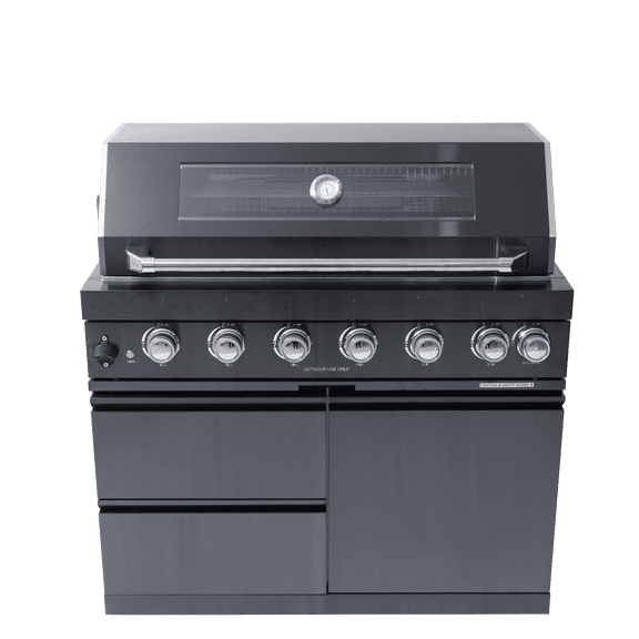 Black galaxy granite countertops, 43-inch island gas grill, Six Burners Grill 85000BUT (LTL carry)