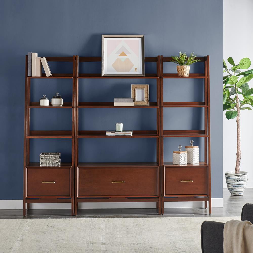 Crosley Furniture Landon 3-Piece Etagere Bookcase Set