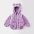 thumbnail image 5 of SYNPOS Toddler Girls Boys Fleece Hoody Jacket Zip Up Teddy Coat Warm Winter Outwear 1-7 Years, 5 of 7