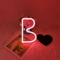 thumbnail image 2 of LINLIN Neon Sign, Letter Neon Signs Neon Alphabet Light Light Up LED Letters Lights Light Up Marquee Letters Lights Battery USB Red, 2 of 6