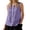 Purple, variant on Women's Tank Tops Round Neck Button Down Shirts Cotton Linen Sleeveless Top Casual Summer Cami White L