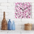 thumbnail image 3 of Ryvnso Floral Pattern Wall Clock Square Silent Non-Ticking Battery Operated 7.78", 3 of 7
