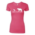 thumbnail image 2 of Wild Bobby Ancient Personal Trainers Funny Bear Chase Women Slim Fit Junior Tee, 2 of 6