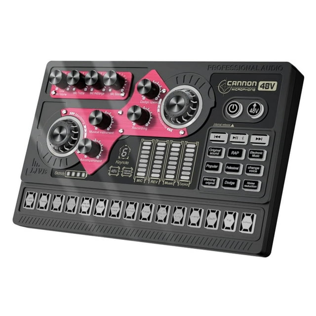 Paquete de Equipo para Podcast, Interfaz de Audio X5 con Mezclador, Cambiador de Voz de Mesa de Sonido para Transmisión y Juegos