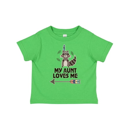 

Inktastic My Aunt Loves Me Nephew Raccoon Gift Toddler Boy or Toddler Girl T-Shirt