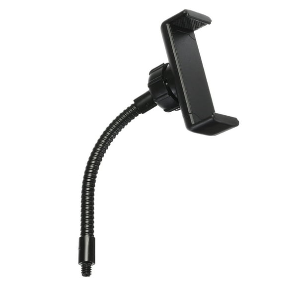Uxcell 6.7"  Flexible Adjustable Gooseneck with Phone Clip, 1/4" Male Threaded, Black
