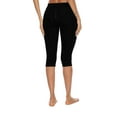 thumbnail image 4 of Frontwalk Womens Capri Yoga Pants Solid Crop Joggers Tights Capris High Waist Tummy Control Pants with Pockets, 4 of 4