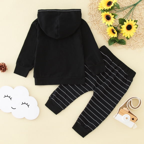 Vedolay Boy's Outfits Boy's 2 Piece Outfits Floral Print Half Sleeve Top and Biker Pants Set,Black 3-4 Years