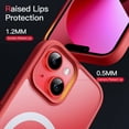 thumbnail image 6 of JETech Magnetic Case for iPhone 13 6.1-Inch Compatible with MagSafe, Translucent Matte Back Slim Shockproof Phone Cover (Red), 6 of 6